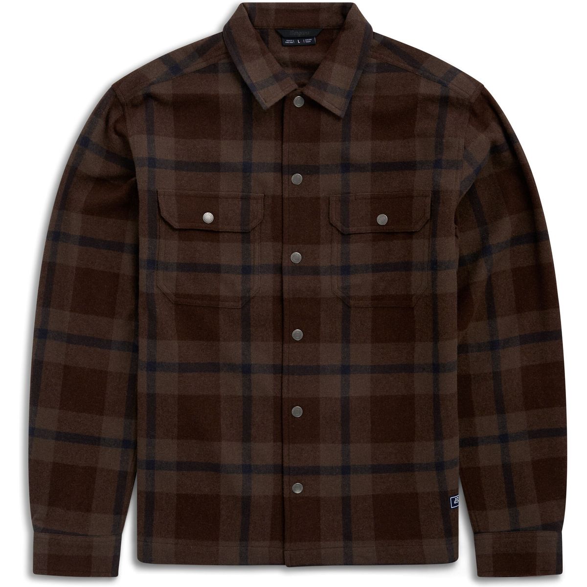 Bergans Nordmarka Wool Overshirt Men dark chocolate/dark rock taupe check (25870) L 261373-3836-25870-L