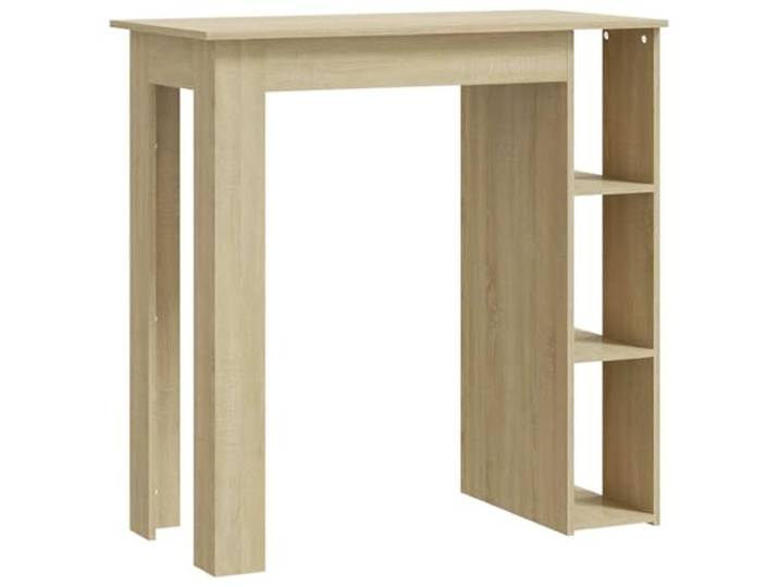 GPUTYGHN Bartisch mit Regal Sonoma-Eiche 102x50x103,5 cm Holzwerkstoff 3 Ablagen,Weinflaschen Aufbewahrung,kompakte Stellfläche,robuste Konstruktion,leicht zu reinigen