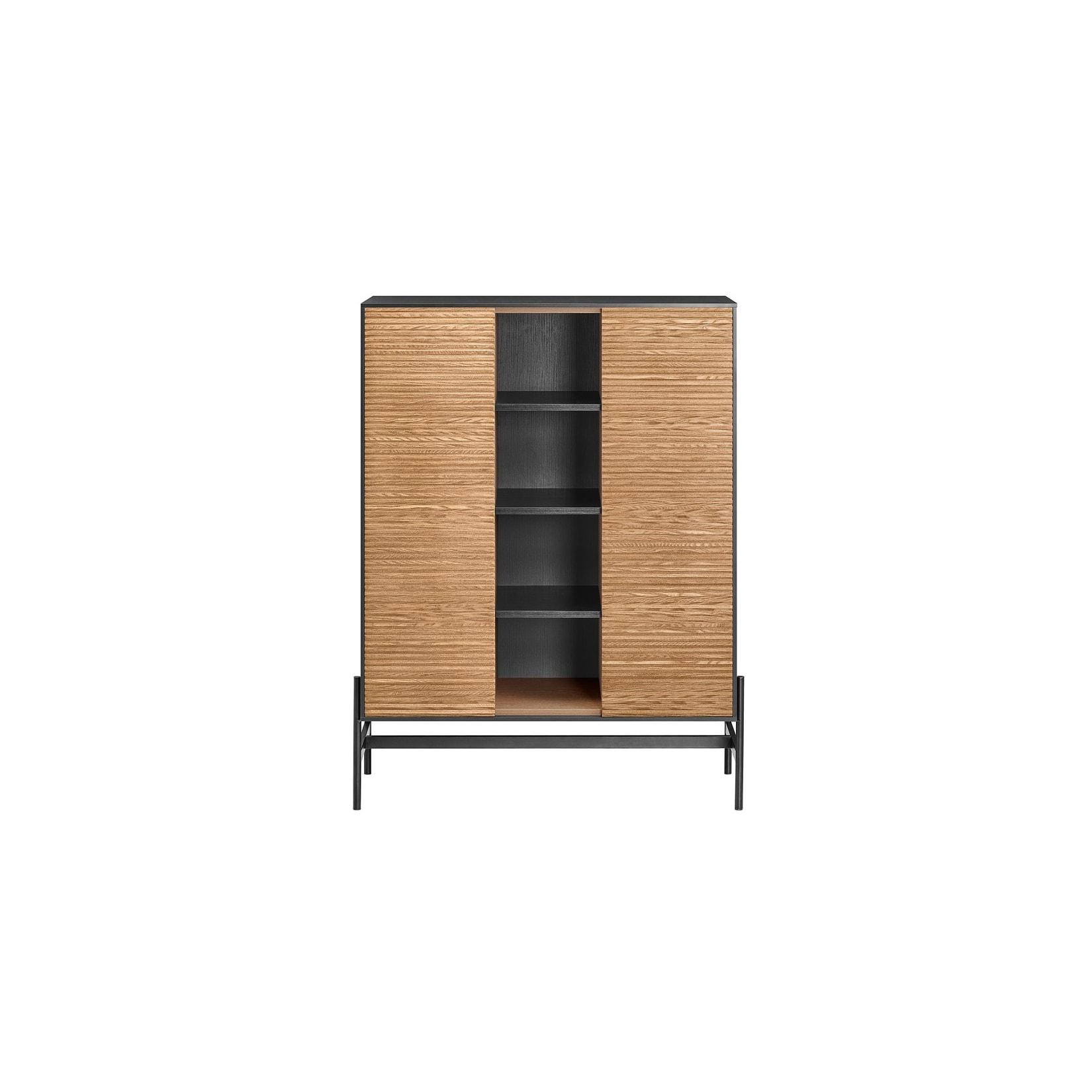 SoBuy Sideboard mit 1 Tür Schwarz 8892x40x119cm Industriell