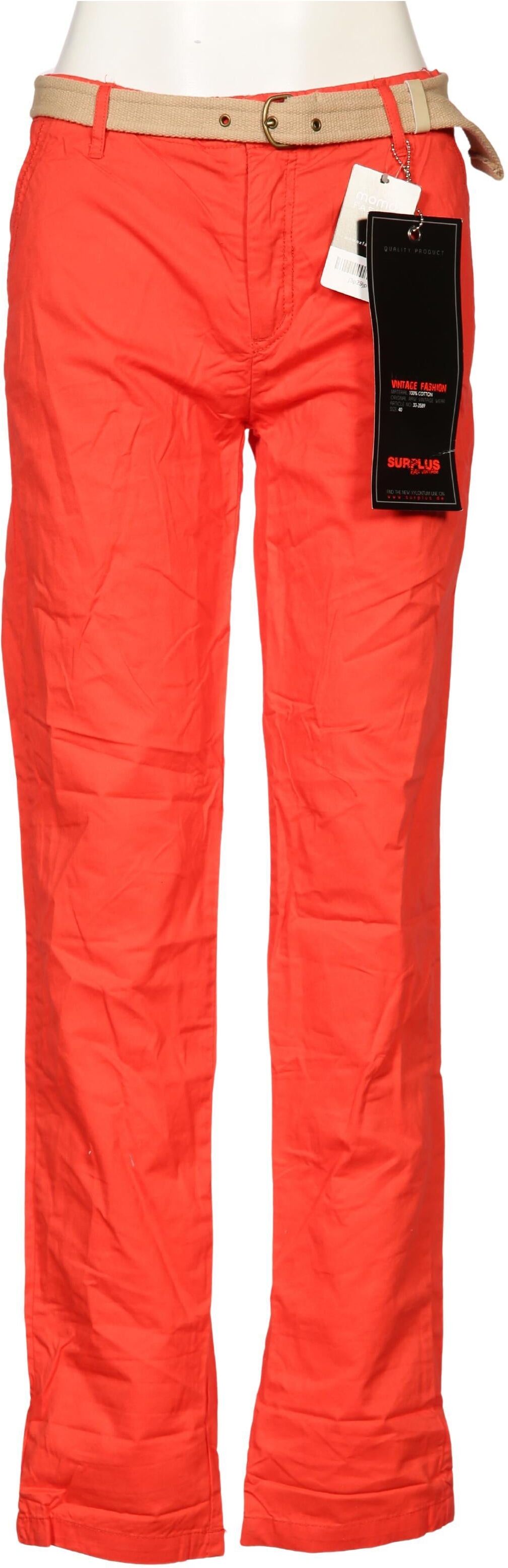 Surplus Damen Stoffhose, Rot, Gr. EU 40, Baumwolle - Second Hand