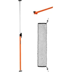 VEVOR Cargo Bar Ratschen Ladestange verstellbar 1016-1854 mm, Ladeflächenstange Ladestabilisator aus Stahl mit rutschfesten Fußpolstern & Netz & Trennstange, für Pickup Truck SUV Minivan