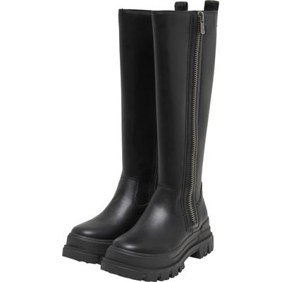 Stiefel BUFFALO "Buffalo ASPHA BOOT HI ZIP - VEGAN NAPPA", Damen, Gr. 37, schwarz, Polyurethan, unifarben, Schuhe Stiefel