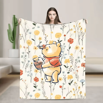 Inspire Curations Winnie The Pooh Soft Flannel Fleece Throw Blanket 2 127x153cm