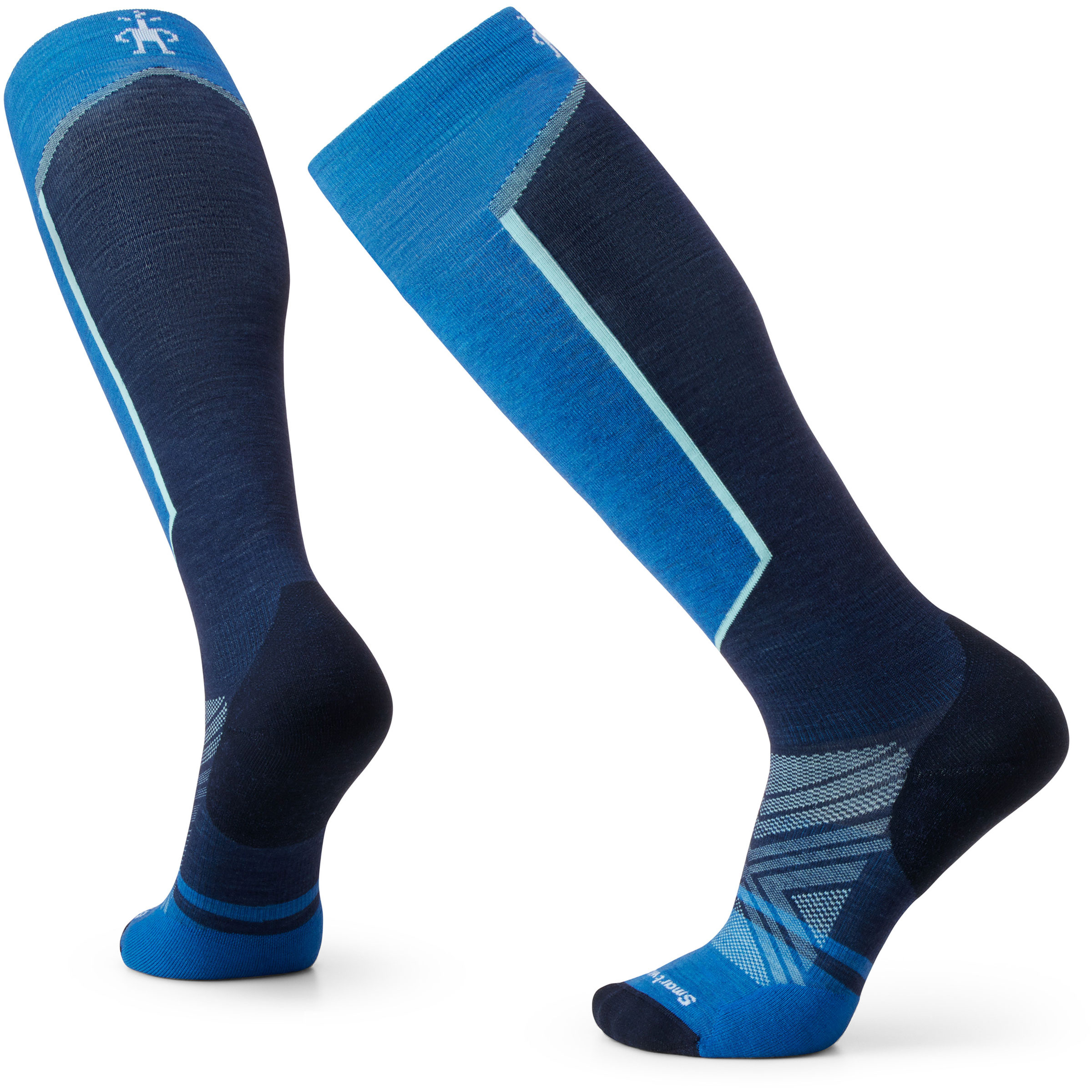 Smartwool Ski Targeted Cushion OTC Recycled Herren Skisocken blau Größe 42 Freeride | Skifahren Hautfreundlich Merinowolle