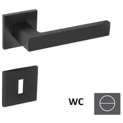Naturel Square Türgriff WC Knopf (WC) schwarz matt SQUAREHR5SBSWC