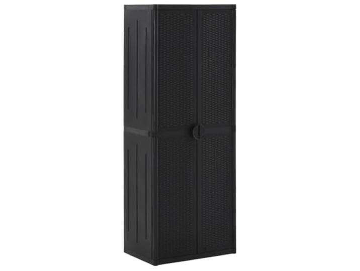 RJPLMFV Aufbewahrungsschrank für den Garten, 65 x 45 x 172 cm, Polypropylen 4 Einlegeböden, langlebiges Polypropylen, leicht zu reinigen, für den Innen- und Außenbereich geeignet
