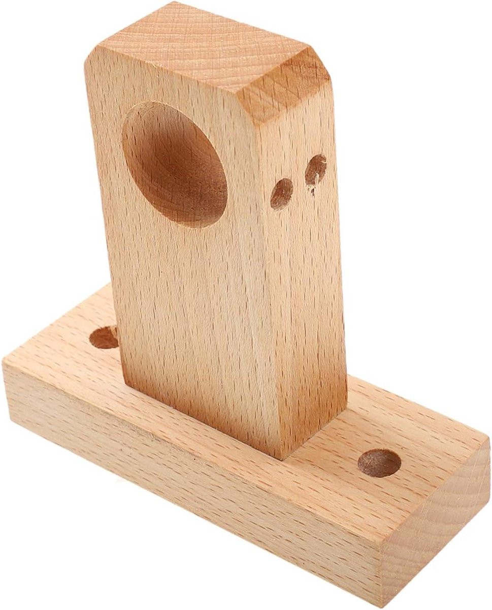 Houten Gordijnroede Eindstuk voor Badkamer Decoratie, Houtkleur, 12 cm