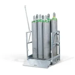 Gasflaschenpalette aus Stahl, für 12 Gasflaschen mit max. Ø: 230 mm