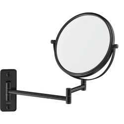 Duravit D-Code Kosmetikspiegel, 3-fach Vergrößerung, 0099124600, Farbe: Schwarz Matt