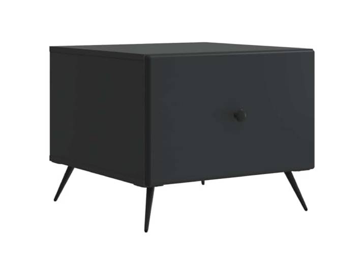 HKLGBVCR Rechteckiger Couchtisch aus schwarzem Verbundholz, 49 x 50 x 40 cm