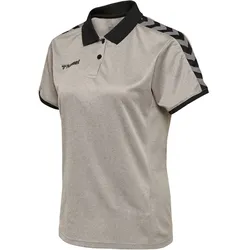 hummel Authentic Funktions-Poloshirt Damen grey melange M