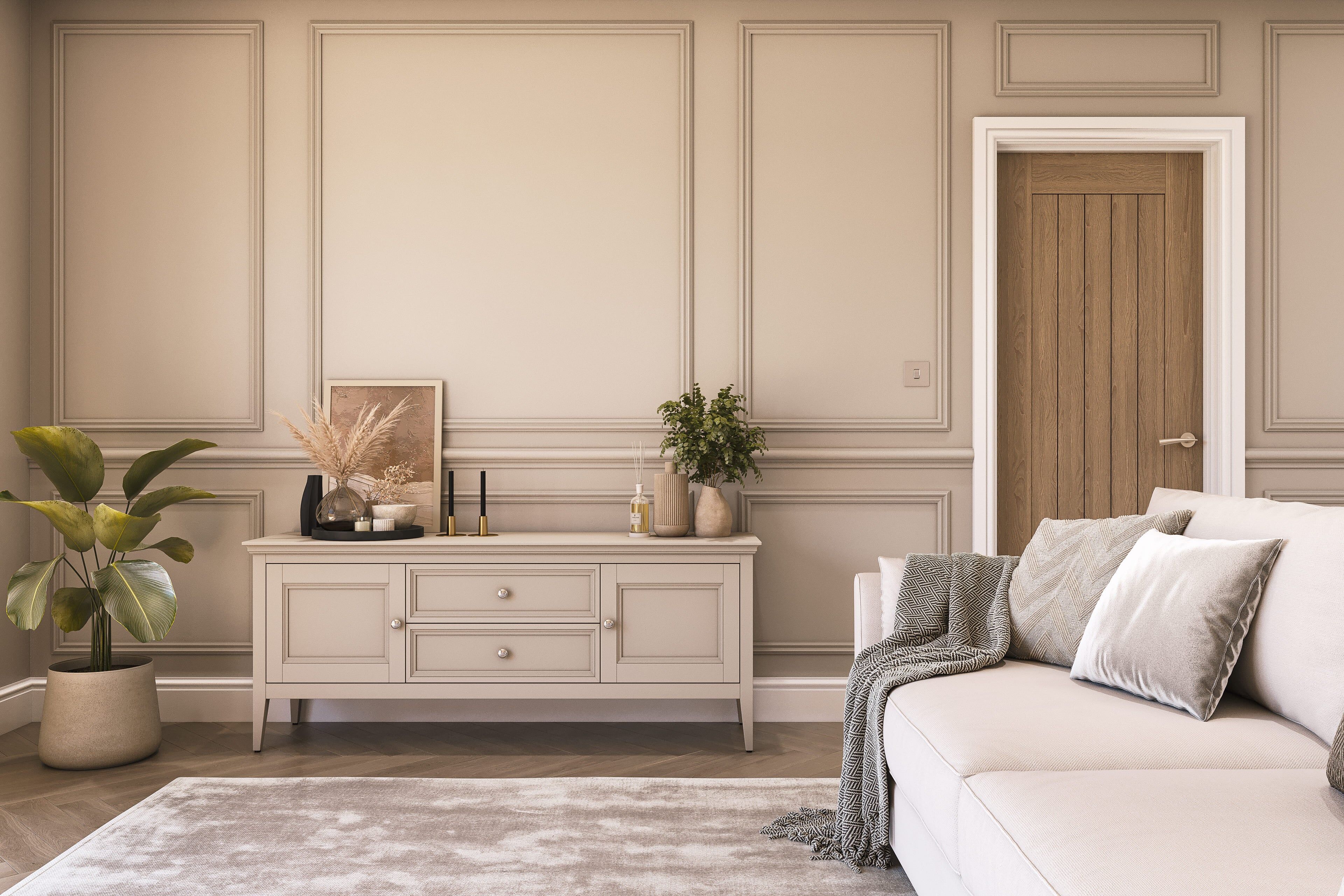 Hemway Chalk Based Furniture Paint   Sandy Beige   Shabby Chic   Chalky Matt Finish - Sandy Beige - 1L