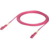 OM4 Duplex LC-LC UPC Glasfaser-Patchkabel rosa, 5 Meter