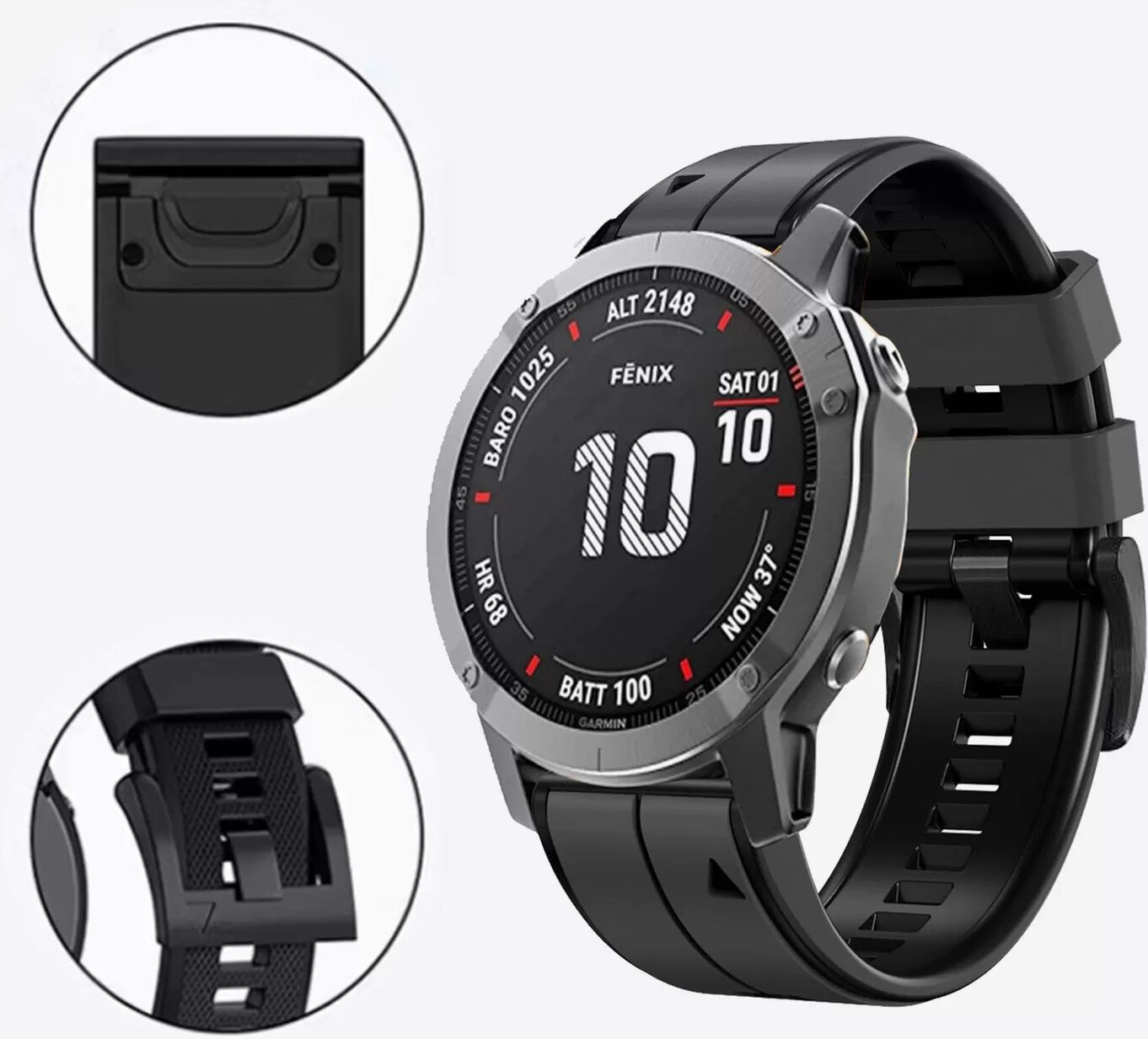 INF Uhrenarmband 22 mm für Garmin Fenix7/7 Pro, Fenix 5, Quatix 5