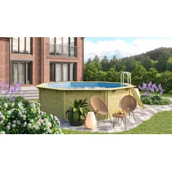 Karibu Pool "Netto 2" SET kdi mit Innenhülle blau, Skimmer
