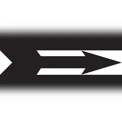Richtungspfeil, Schwarz, Folie - 1 Bund = 100 Stk - 15x3 mm Folie selbstklebend