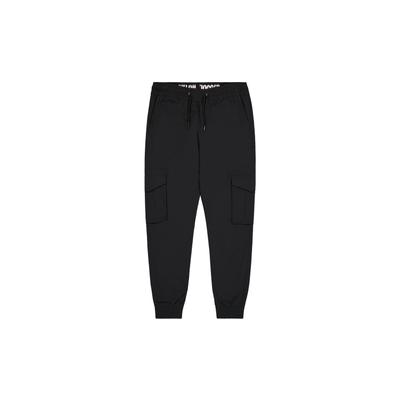 Jogginghose ALPHA INDUSTRIES "Nylon Cargo Jogger", Herren, Gr. 3XL, Normalgrößen, schwarz, Obermaterial: 100% Polyester, Hosen Jogginghose