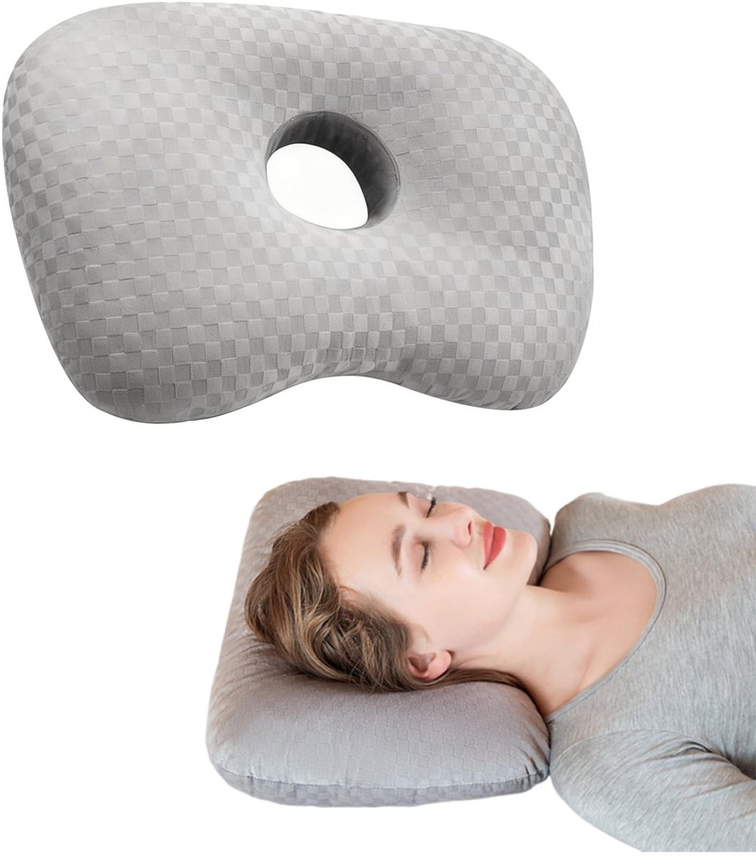 Omgoods Donut Kussen voor Oorpiercing - Comfortabel voor Zijslapers met Uitholling