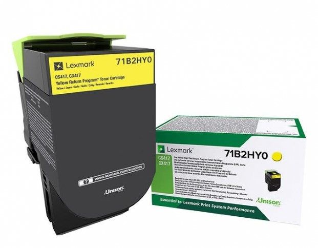 Lexmark 71B2HY0 Rückgabe-Tonerkasette Gelb 3.500 Seiten