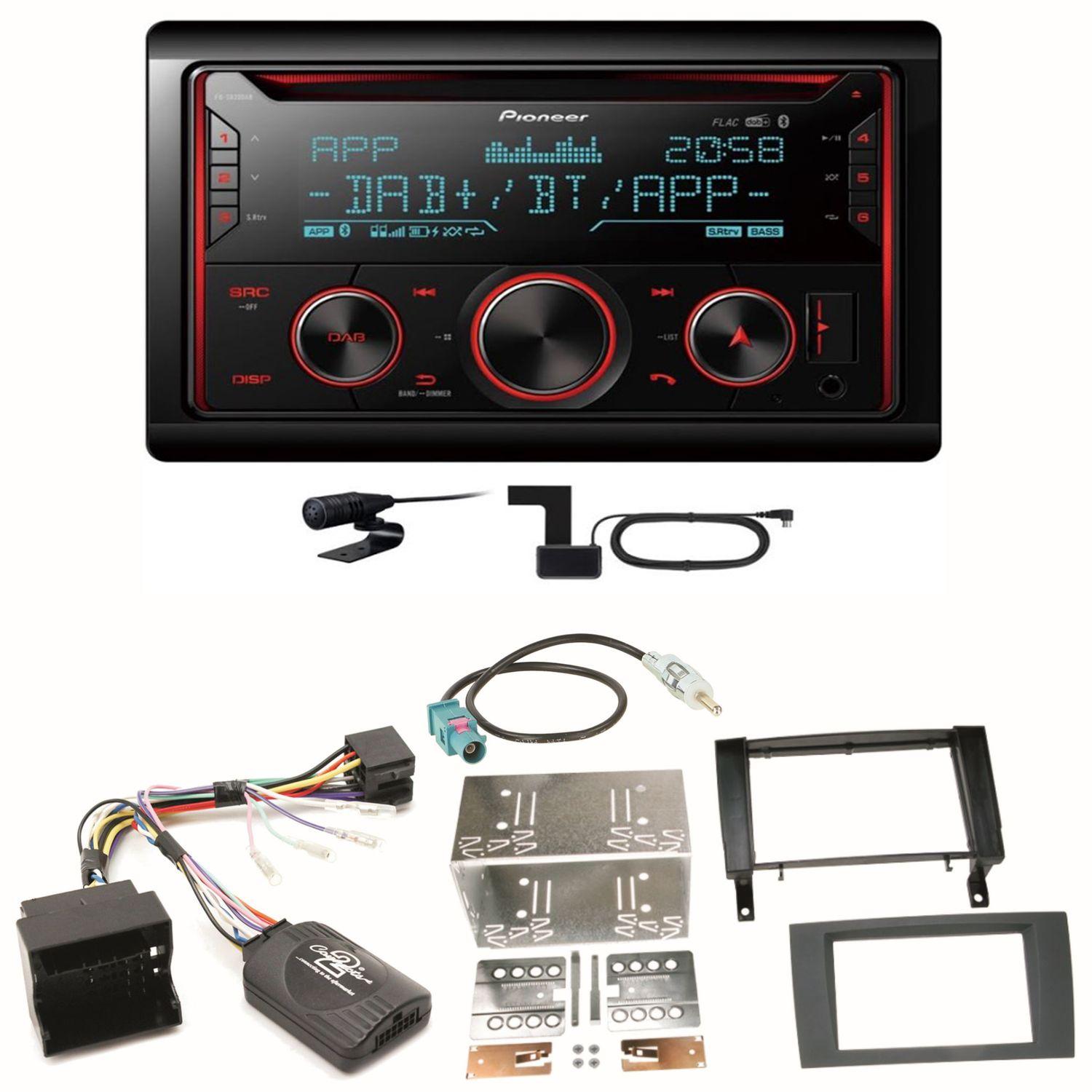 Pioneer FH-S820DAB DAB+ USB Bluetooth FLAC USB Einbauset für Mercedes SLK R171
