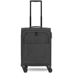 Redolz Essentials 12 CABIN 4 Rollen Kabinentrolley 55 cm, Koffer, Schwarz