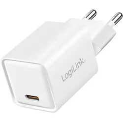 LogiLink USB-C GaN Ladegerät 20W PD+QC 3.0, Weiß