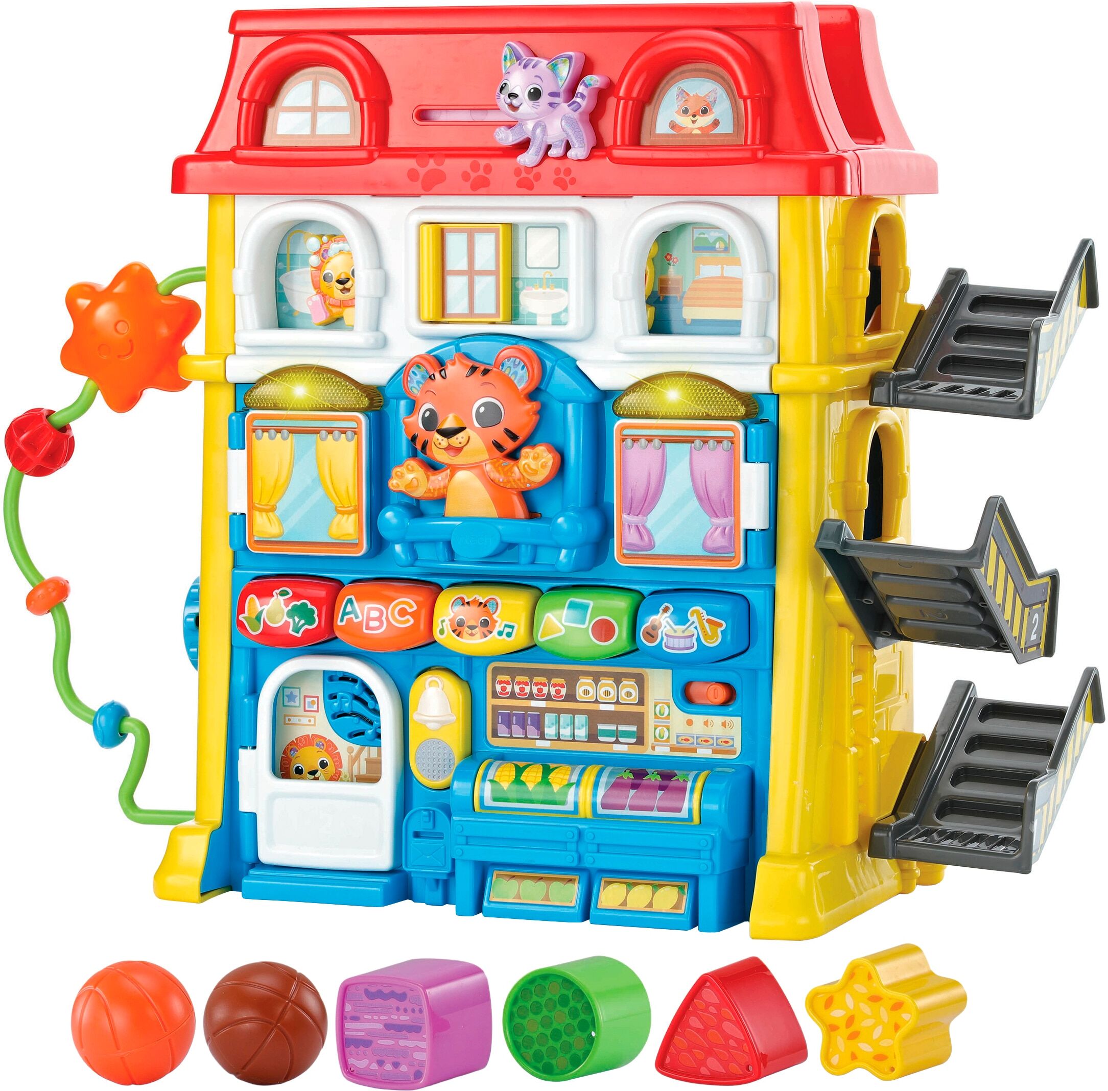 Lernspielzeug VTECH "Tierfreunde, Entdeckerhaus", bunt, Lernspielzeug, Kinder, Lernspielzeug