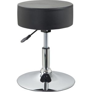 Duhome Drehhocker TYP 428S, DH0461, Kunstleder, mit Standfuß, schwarz