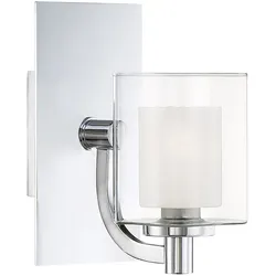 Quoizel Badezimmerleuchte Kolt G9 LED 3.5W IP44 Stahl, Opal und klares Glas; Chrom poliert L:18.6cm B:12.7cm Ø12.7cm IP44