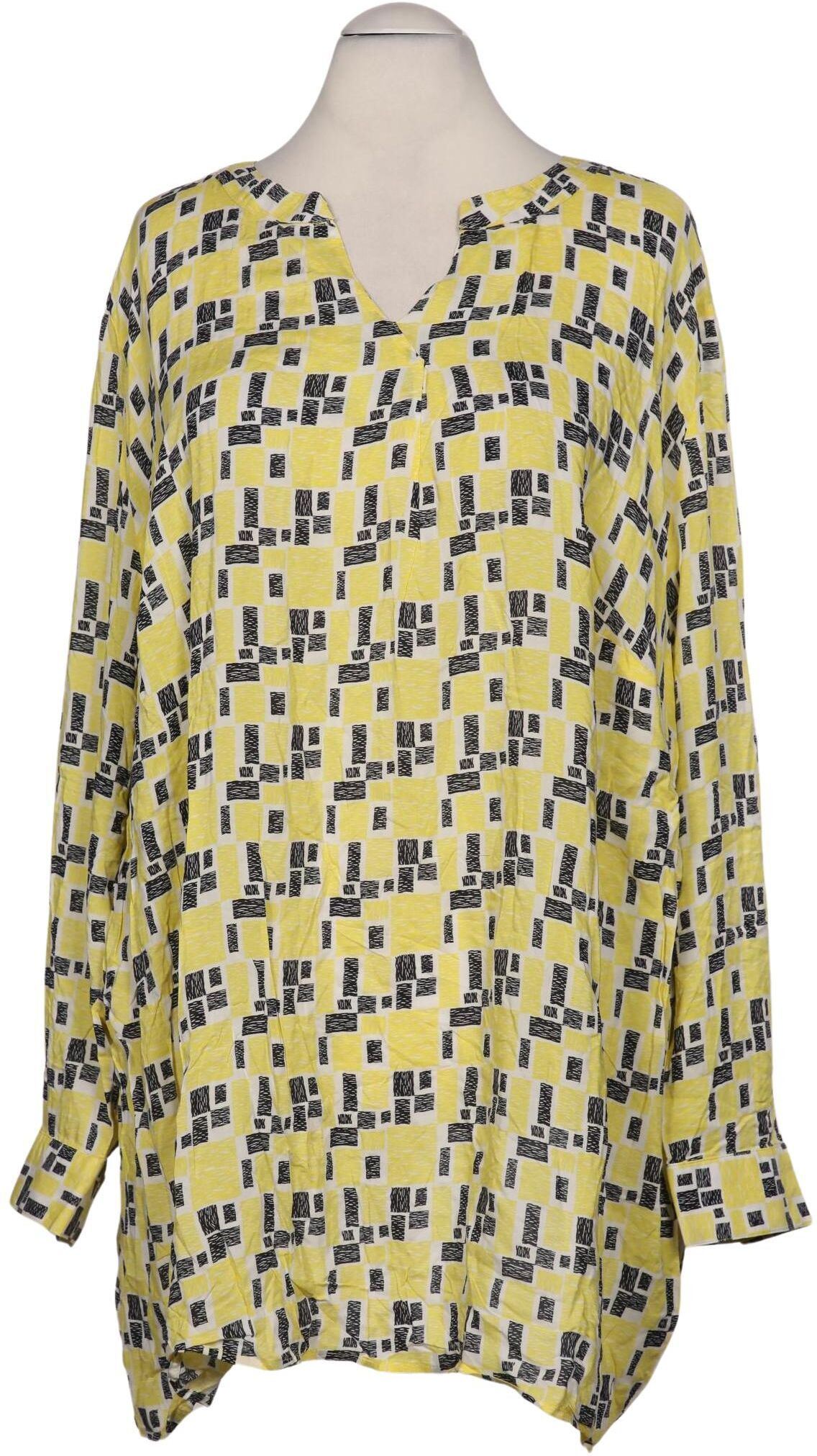 Ulla Popken Damen Bluse, Gelb, Gr. 3Xl, Modal - Second Hand
