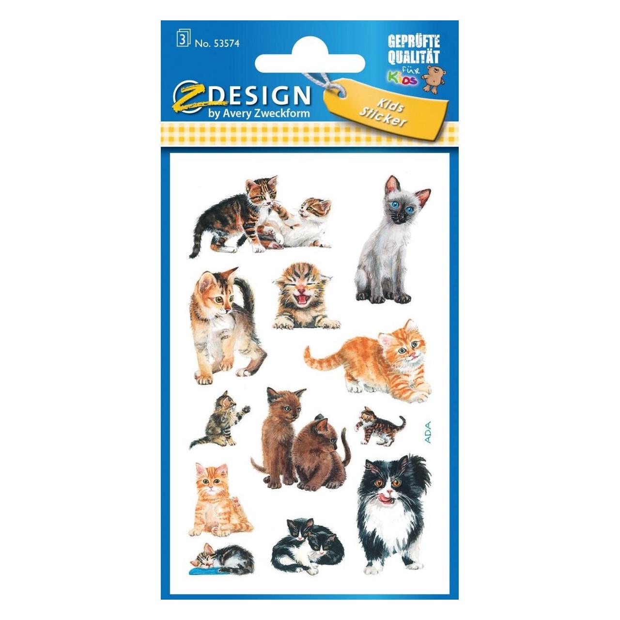 Z-Design Aufkleber Katzenbabies (36 Sticker) (53574)