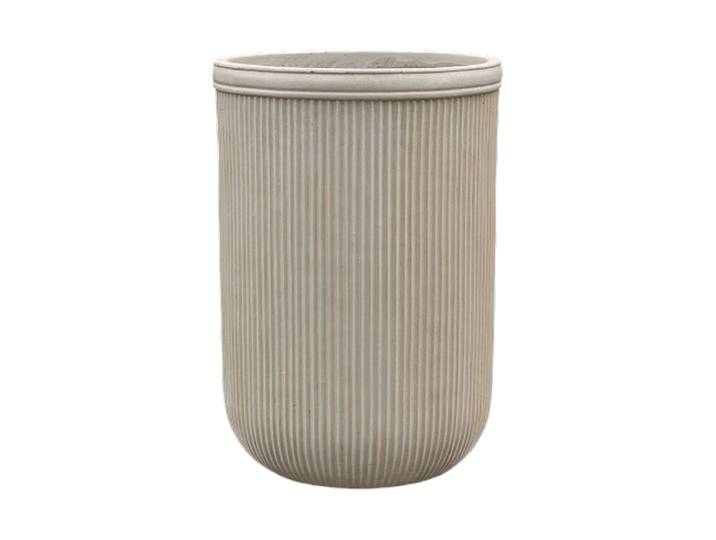 Grosser In-/Outdoor Blumentopf „Vertical Rib“, verschiedene Grössen Beige Baq Design