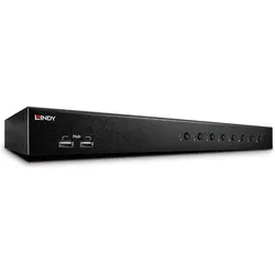 Lindy DVI-I Single Link, USB 2.0 Audio KVM Switch Pro 8 Port, KVM Switch, Schwarz