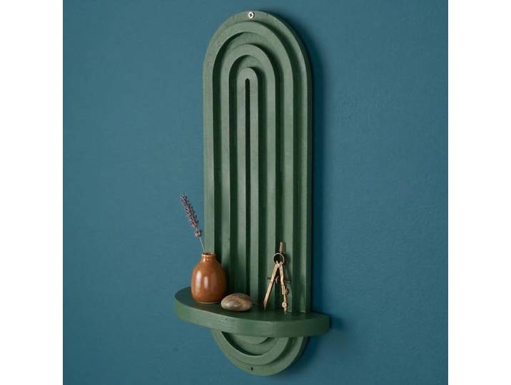 Étagère Pernumia Dmora en Bois Nobilité Vert 20x9x40h cm