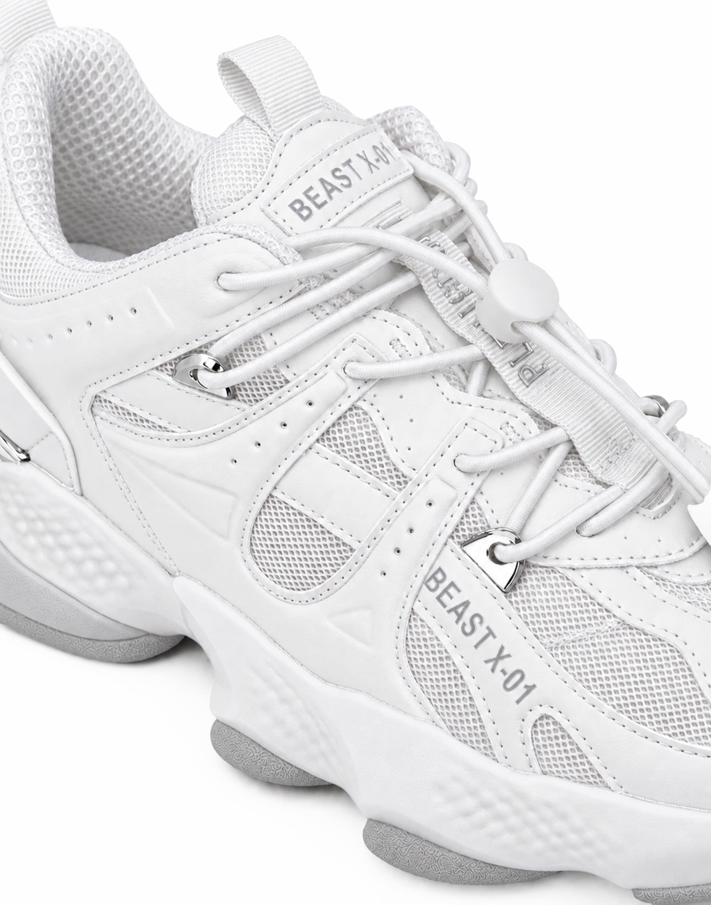 Sneaker PLEIN SPORT "Running-Sneaker", Herren, Gr. 42, Normalschaft, weiß (01, weiß), Schuhe Sneaker