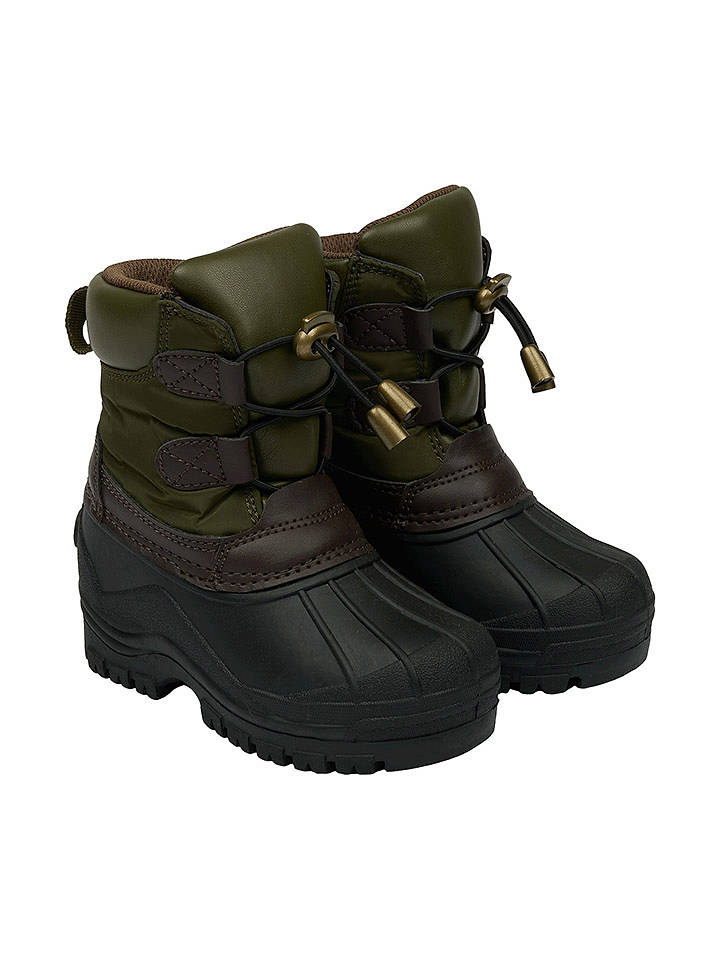 mikk-line Winterboots in Dunkelgrün/ Schwarz - 26