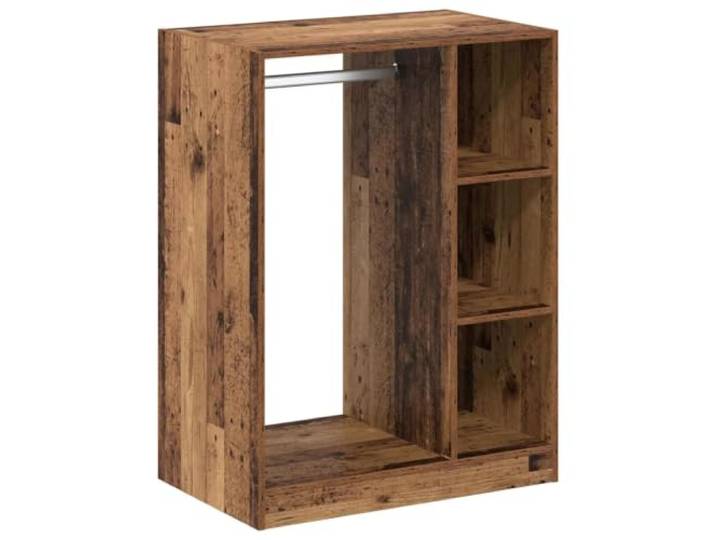 Helloshop26 Moderner rechteckiger Schrank mit 3 Einlegeböden, großzügiger Stauraum, schick, 77 x 48 x 102 cm, aus antikem Holz, 02_0052518
