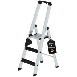 PROREGAL Stufen-Stehleiter einseitig begehbar mit clip-step relax 3 Stufen