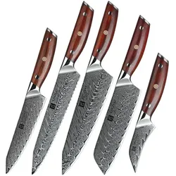 XinZuo - Damastmesser Set 5-teilig - B27 Yi Serie