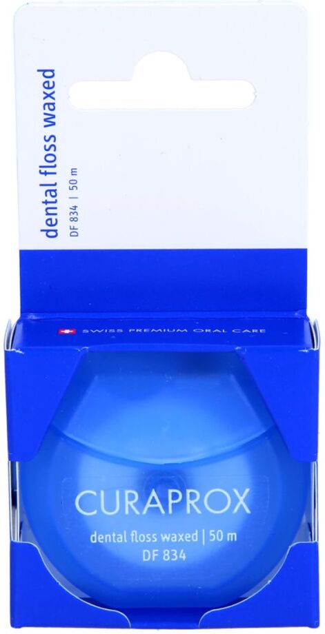 Curaprox Df 834 Zahnseide Waxed Minze Spender 50M