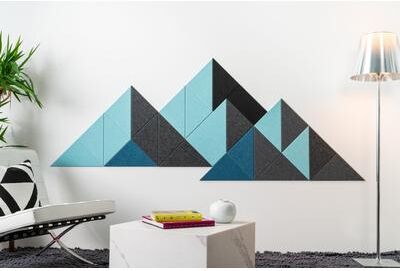 Felt Right Cool Small Shaded Mountain   Sound Dampening Pinnable Tiles
