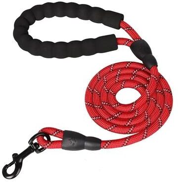 Inspired Living ComfortGrip Strong Dog Leash With Padded Soft Handle red 1cm 3m