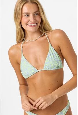 O'Neill s Aria Doodle Tile Venice Tri Triangle Bikini Top in Blue Jelly, Size 2XL, Elastane/Polyamide
