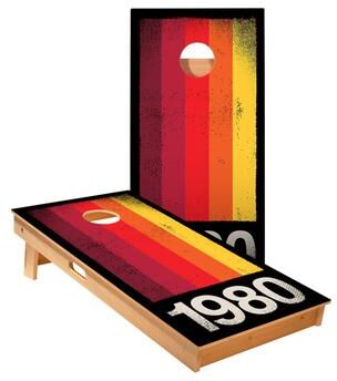 Skip's Garage 1980 Graphic Cornhole Boards