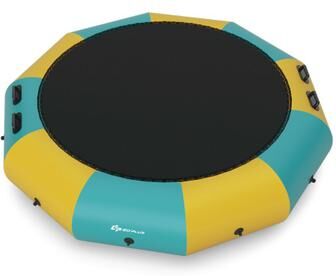 Costway 10 Feet Inflatable Splash Padded Water Bouncer Trampoline-Yellow