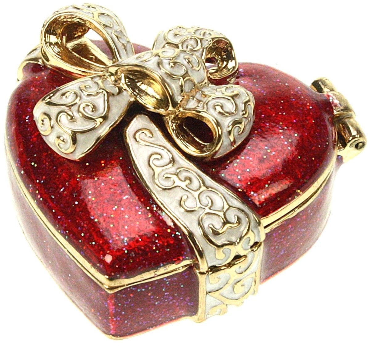 Meander Doosje Hart Rood met Strik