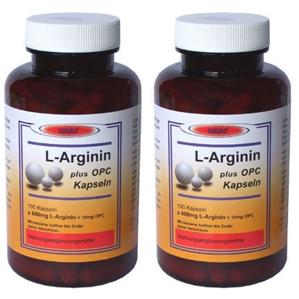 L-Arginin+Opc 600 mg Kapseln 2x 2x100 St