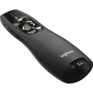 Logitech Presenter Wireless Presenter R400 910-001356, schwarz, mit rotem Laserpointer, USB, bis 15 m