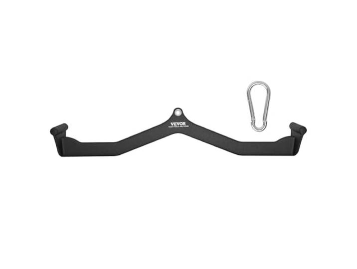 VEVOR Barre de Tirage Musculation en V 83 cm\, Accessoires pour Machine à Poulie en Acier Massif et Caoutchouc\, Poignée de Tirage pour Entraînement de Force du Dos et Triceps\, pour Gym Domicile