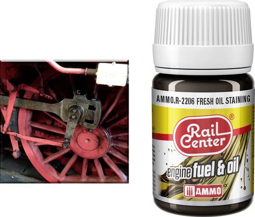 Rail Center AMMO.R-2206 Modellbahn-Texturfarbe Frische Ölverfärbungen 35ml